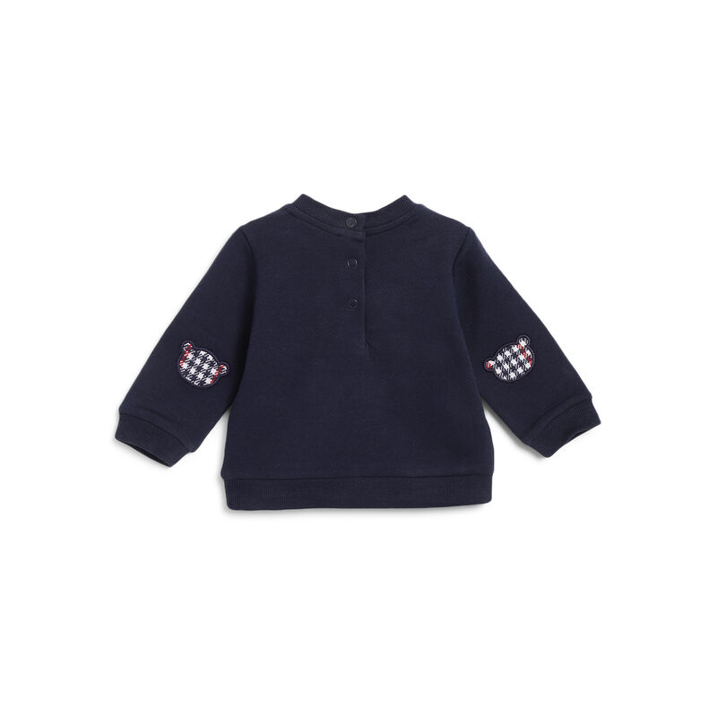Boys White and Red Applique Sweatshirt With Trouser image number 1